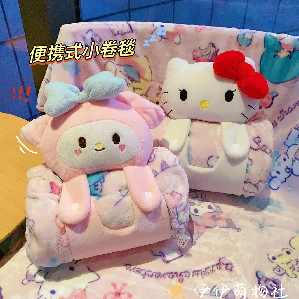 

Женское одеяло My Melody Kuromi одеяло Cinnamoroll Hangyodon офисное одеяло кондиционер подарок для девушки