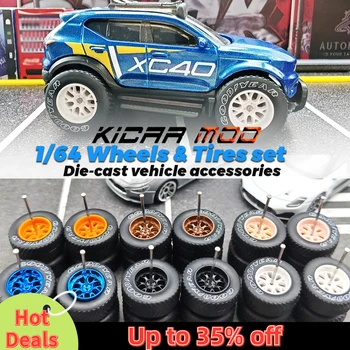 1/64 Modellauto-Räder mit Gummi-All-Terrain-Reifen BBS LM-R Nachrüstteile für Geländefahrzeuge HotWheels D: 17 mm 1 Satz