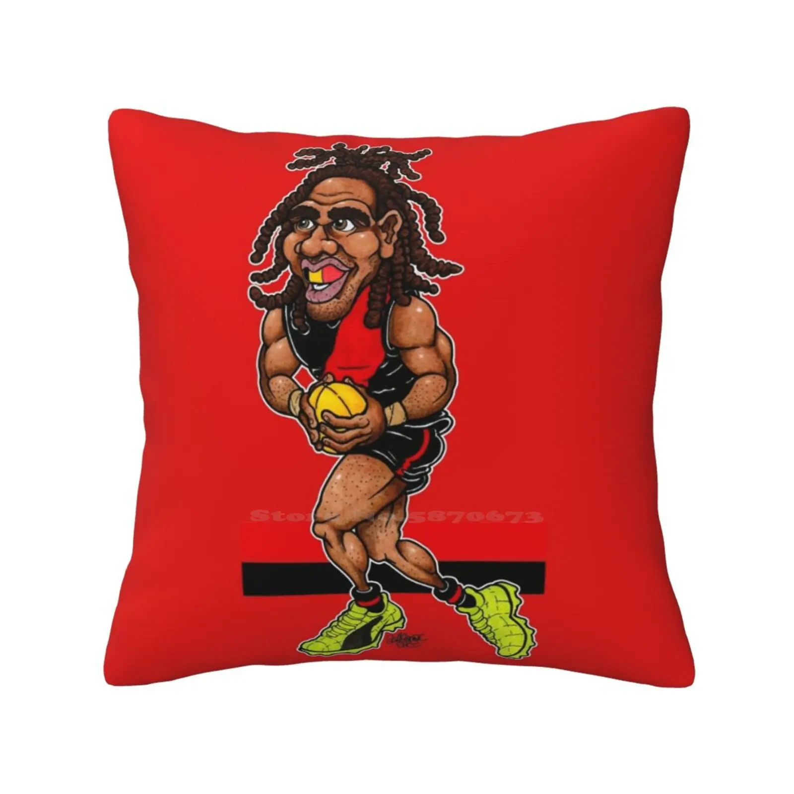 Tippa Pillow Cover Hug Pillowcase Anthony Tippungwuti Essendon Bombers The Dons Afl Footy Football Aussie Rules Australian