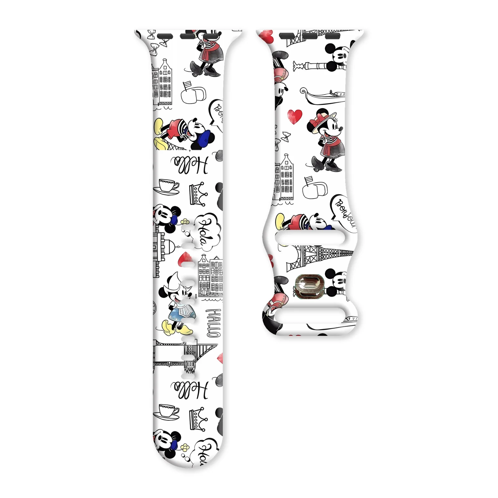 Correa multiserie de Disney para Apple Watch 11, 10, 9, 8, pulsera de silicona reemplazable para iWatch de 46mm, 42mm, 41mm y 40mm