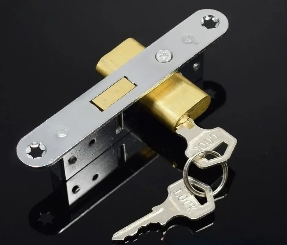 Double Sided Deadbolt Lock 554, Security Lock for Sliding Glass Doors & Windows, Anti-Theft Double Keyed Entry with Full Brass C