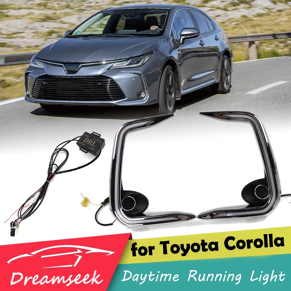 LED DRL Day Light for Toyota Corolla 2019+ Daytime Running Light Driving Lamp with Turn Signal