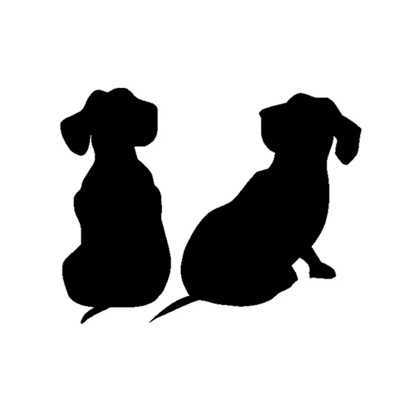 

Personalized Dachshund Puppy Applique Pvc Car Sticker SUV Truck Marine Bumper Home Wall Sticker Black/white, 12cm*10cm