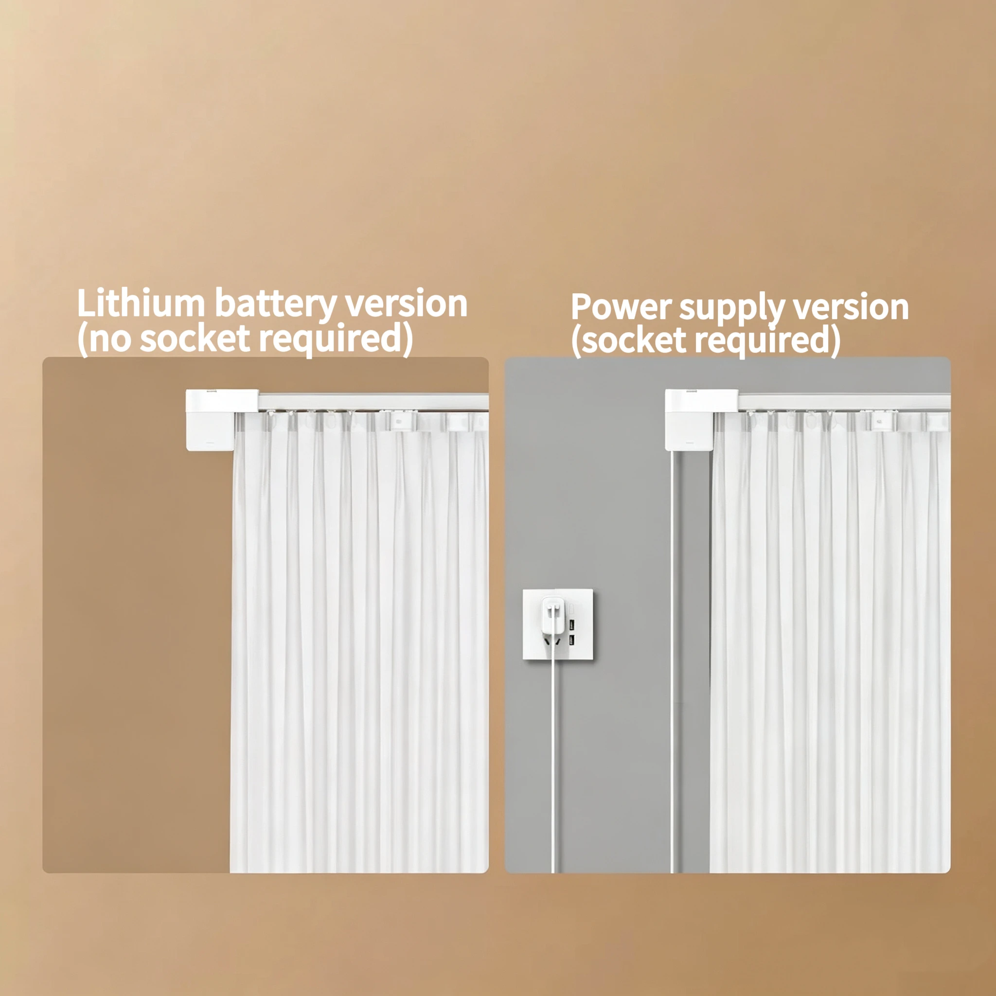 Smart Life Wireless Electric Curtain Track Wifi Electric Smart Curtains Mini Drive Motor Rail Rod Track System Support Mijia