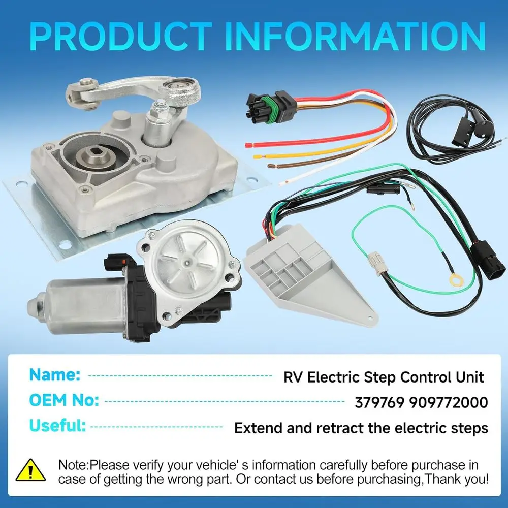 Kit de conversión de motor paso a paso RV para conexión B compatible con pasos de entrada Lippert Kwikee Series 28, 31, 37, 39, Motorhome Power Sta