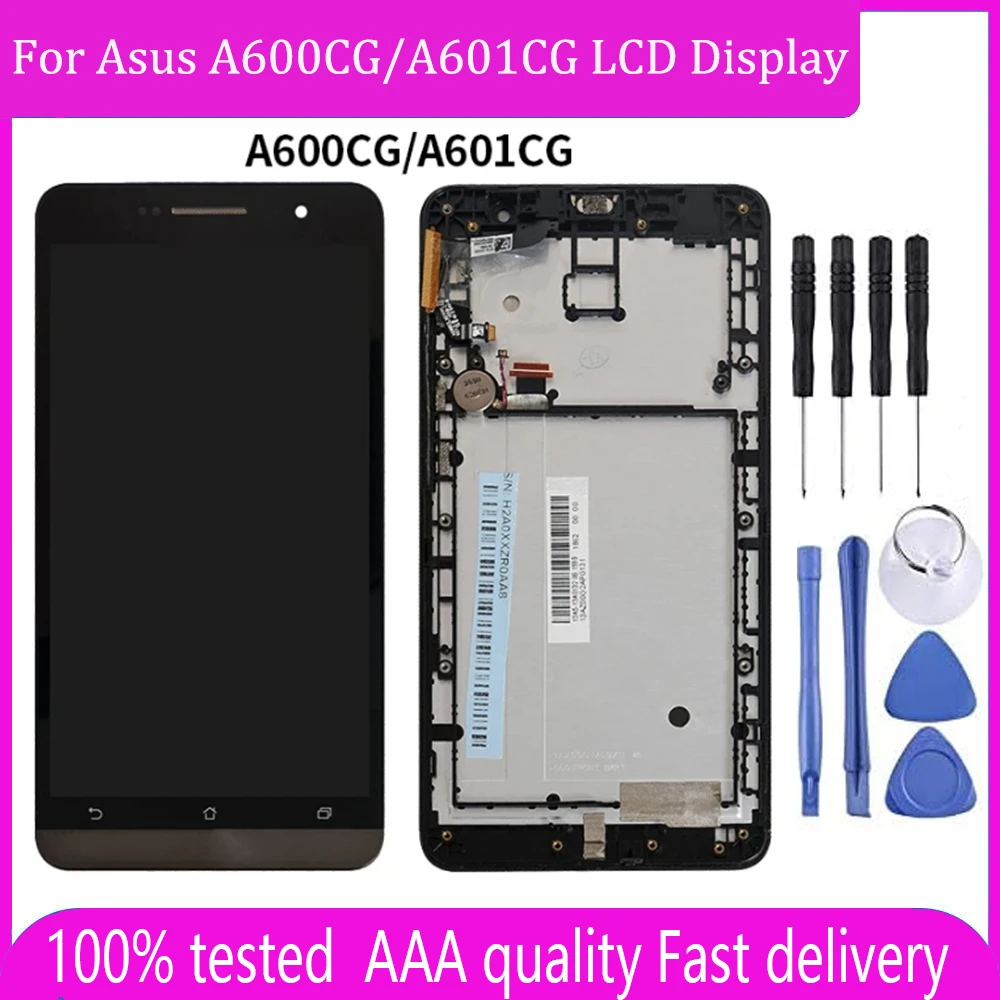 Оригинальный 6,0-дюймовый Жк-дисплей Для Asus Zenfone 6 A600cg A601cg T00g, Дигитайзер Сенсорного Экрана С Емкостным Экраном