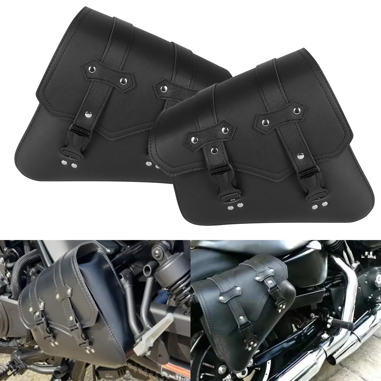 

Universal Retro Motorcycle Side Packs, Triangular Wear-resistant Hanging Bags for Motorcycles