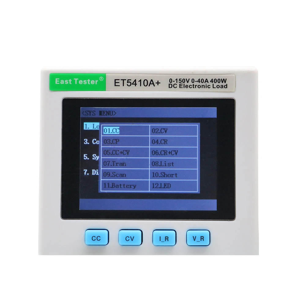 Imagem -05 - Medidor de Carga Eletrônico Programável Digital dc Load Tester Et5410a Et5420a Et5411a 400w 40a