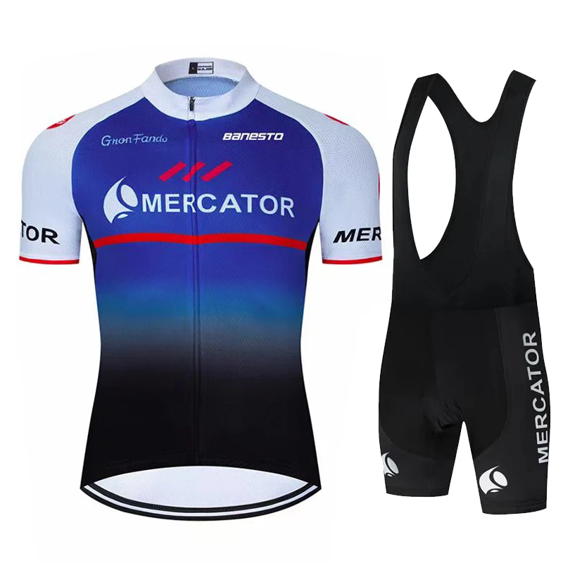 MERCATOR Pro Team Cycling jersey Sets Men's Cycling Clothing Summer Short Sleeve MTB Bike Suit Pro Bicycle Clothes Ropa Ciclismo