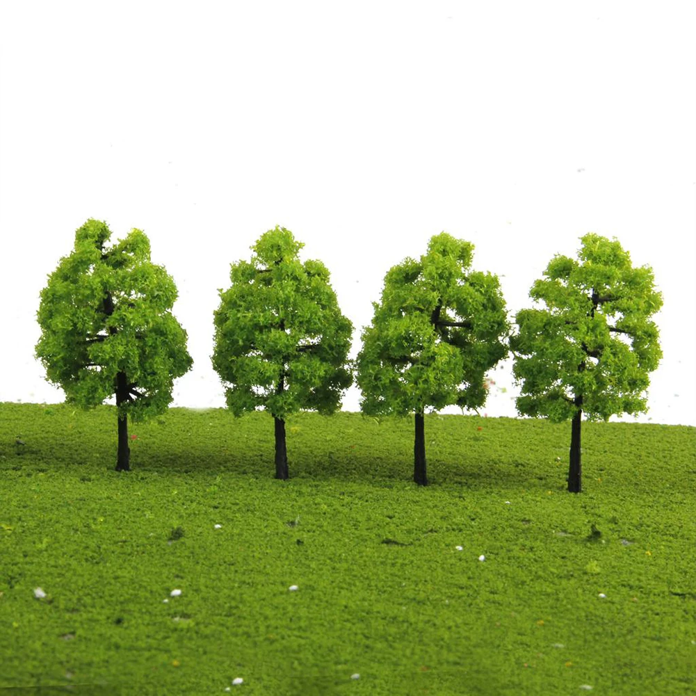 20pcs 9/5cm Mini Model Trees For Train Layout Railway Railroad Diorama Wargame Park Landscape Scenery Miniature Fake Model Trees