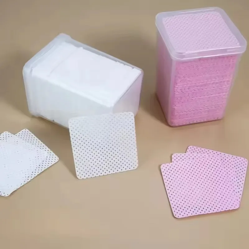 200 Stück Einweg-Wimpernkleber-Entferner Wattepads Effiziente Reinigungspads Fusselfreie Papierpads für Maniküre-Zubehör – Detail 5