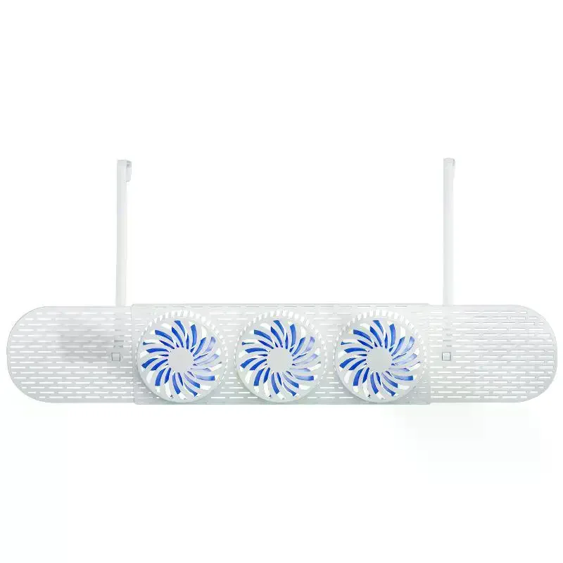 Air Conditioner Wind Deflector with 3 Quiet Built-in Fans Anti Direct Blow No Installation for Fast Cooling Home Use