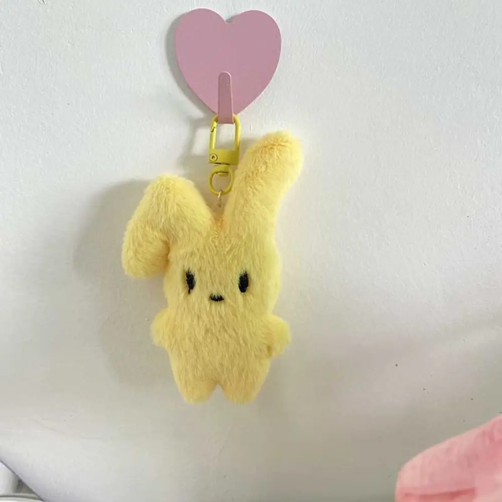 Kid Gift Rabbit Keychain Sweetheart Pink Fluffy Cartoon Keychain Soft Cute Couple Keychain Backpack Car Key Pendant