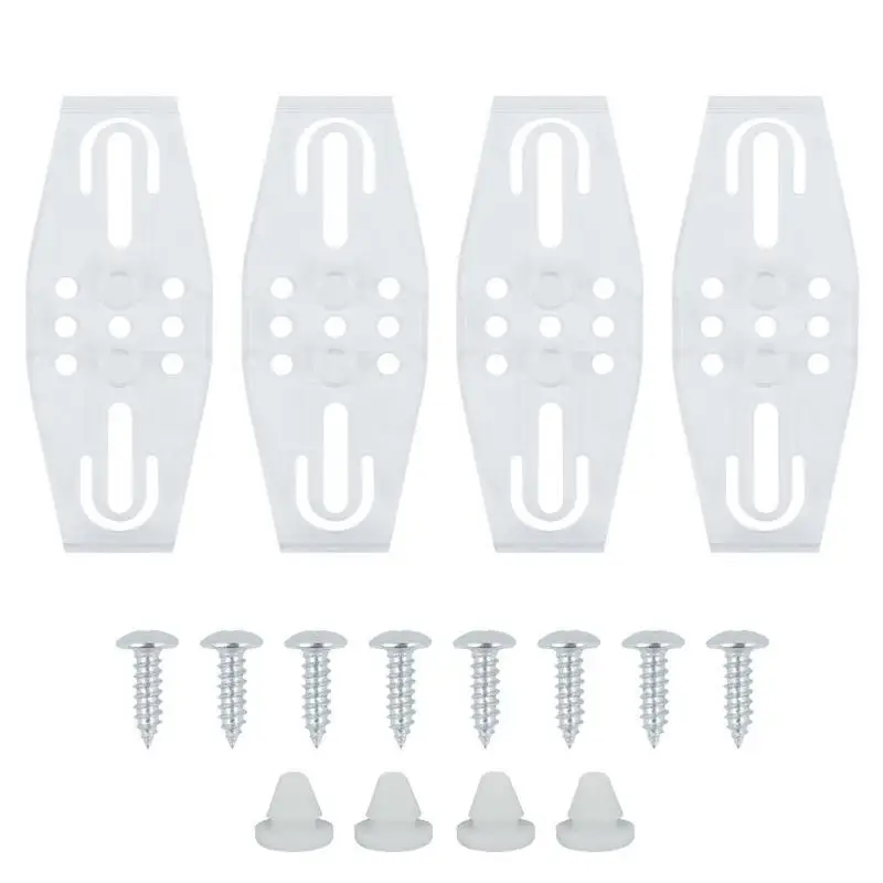 European Standard Frameless License Plate Buckle Set Plastic Fastener Simple Fixing Kit Car License Vehicle Replacement Hardware