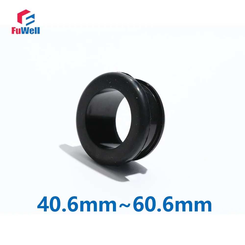 Fuwell Hole Plug Snap-on Silicone Rubber Seal Gasket Inserts Bungs Blanking End Caps Stopper Black 40.6mm~60.6mm Double Sided