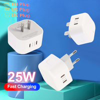 20W Dual Type C Fast Charge Adapter USB C Super Charge EU/US/UK Mobile Phone Charger For IPhone For Xiaomi For Samsung