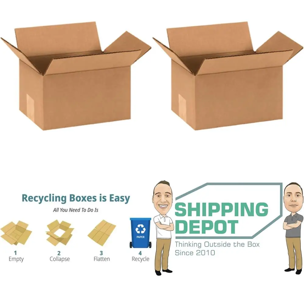 

100-Pack 9x6x5 Corrugated Cardboard Boxes for Shipping, Packing, and Moving
