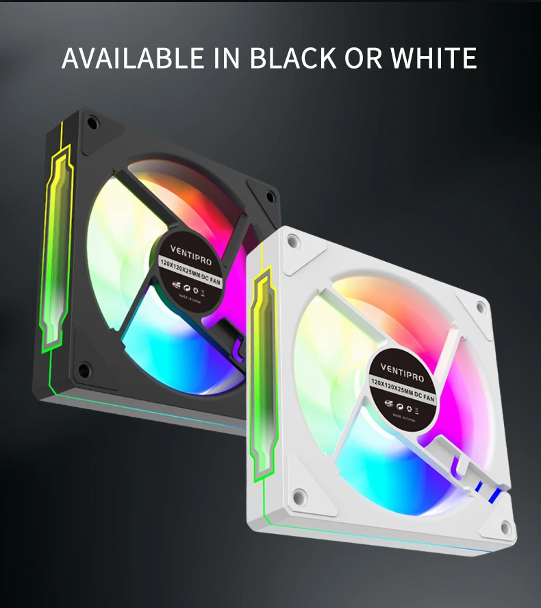 VENTIPRO 4PRO ARGB PC Case Fan 120mm PWM High Airflow Quiet Cooling Fan For Desktop Computer Case CPU Cooler