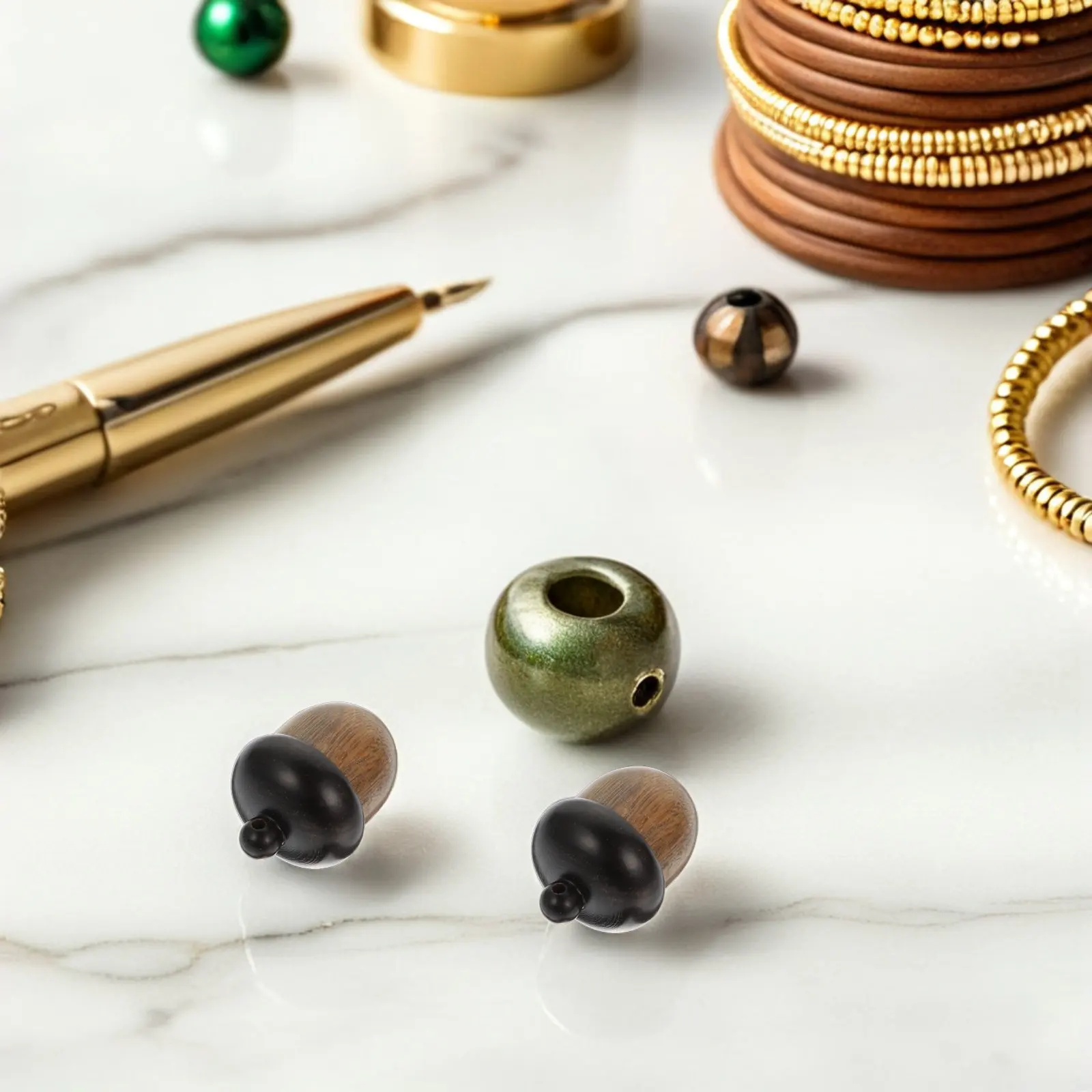 5Pcs Wooden Acorn Charms Multi-Color Openable Acorn Box Pendant Charm for DIY Jewelry Making Earrings Necklace Craft Supplies