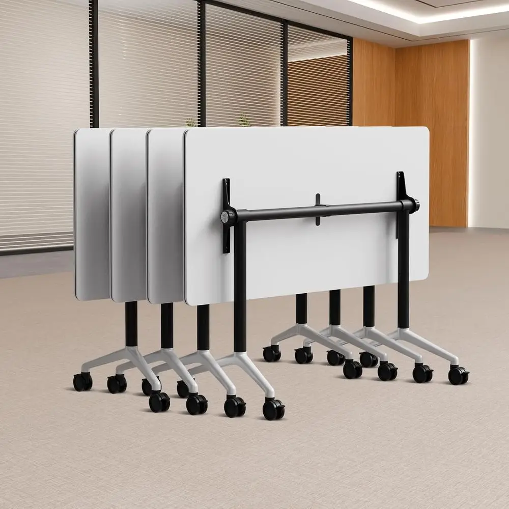 

Регулируемый большой стол для семинаров на колесиках, подходит для конференц-залов, офисов и учебных классов (4 шт., 47,2 дюйма)