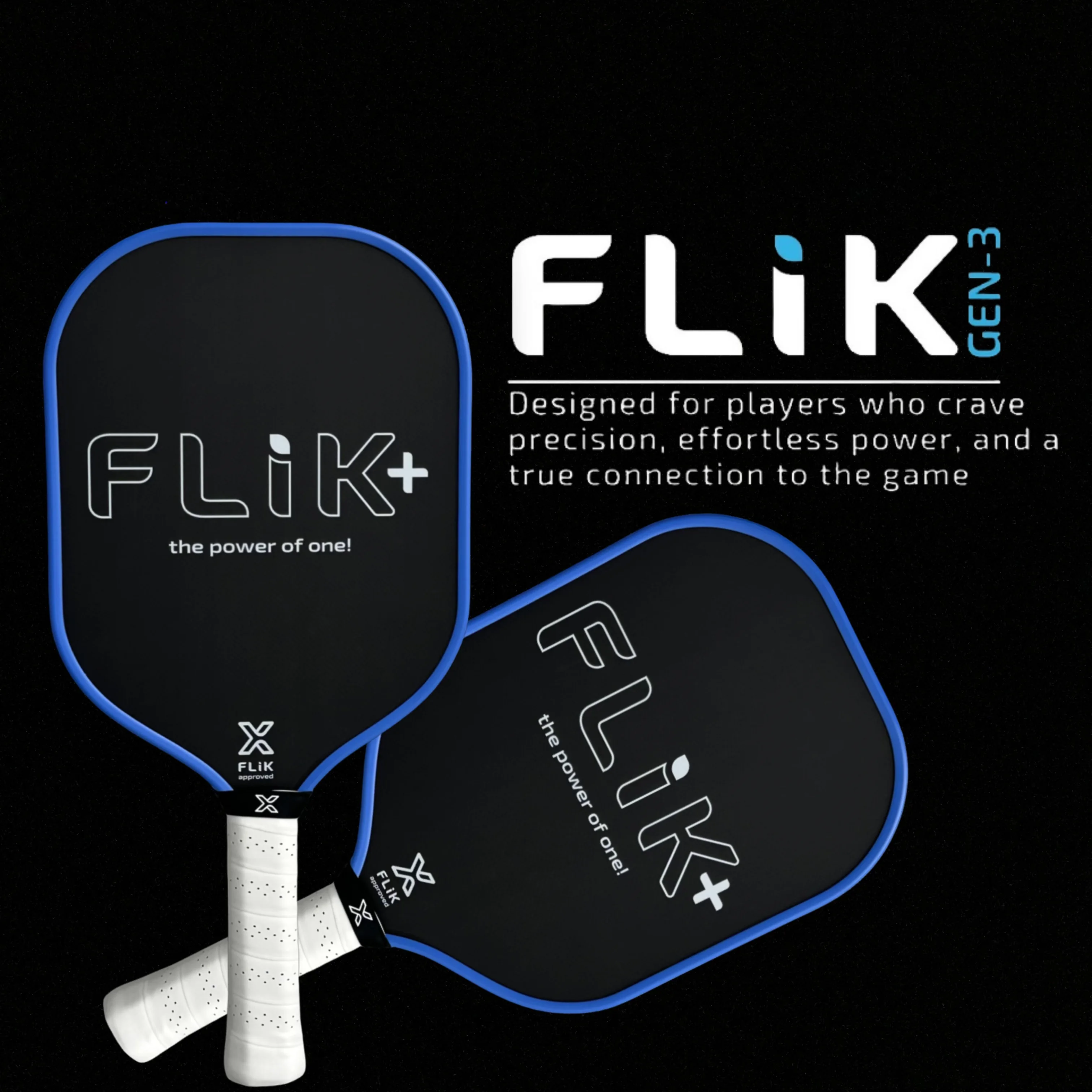 FLIK+ T700 Pagaia per pickleball in fibra di carbonio, superficie strutturata, nucleo di alimentazione ai polimeri 14 mm, forma a corpo largo, potenza e controllo bilanciati