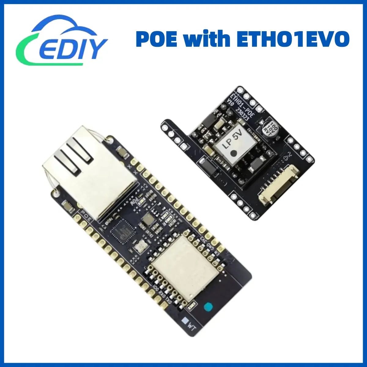 POE Module WT32-ETH01-EVO ESP32-C3 Development Board Embedded Serial Port to Ethernet WIFI Bluetooth Gateway POE Power Supply