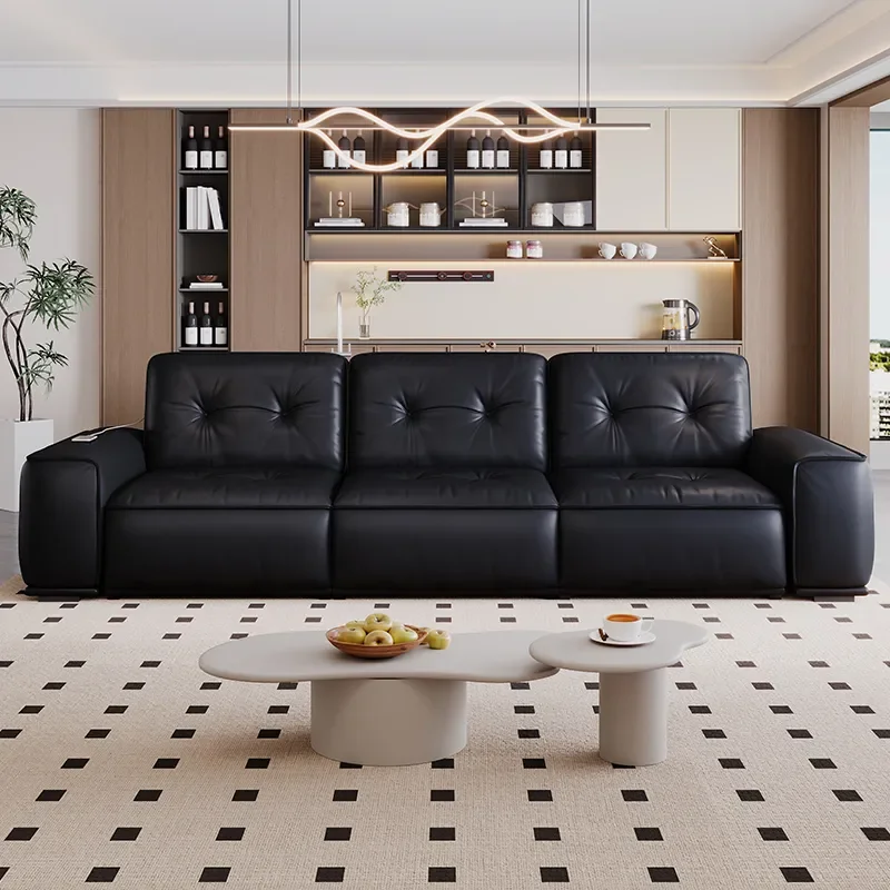 for Black King Kong Electric Sofa Bed 3 Seater Adjustable Retractable Folding Couch Washable Dual Purpose for Living Room view 3