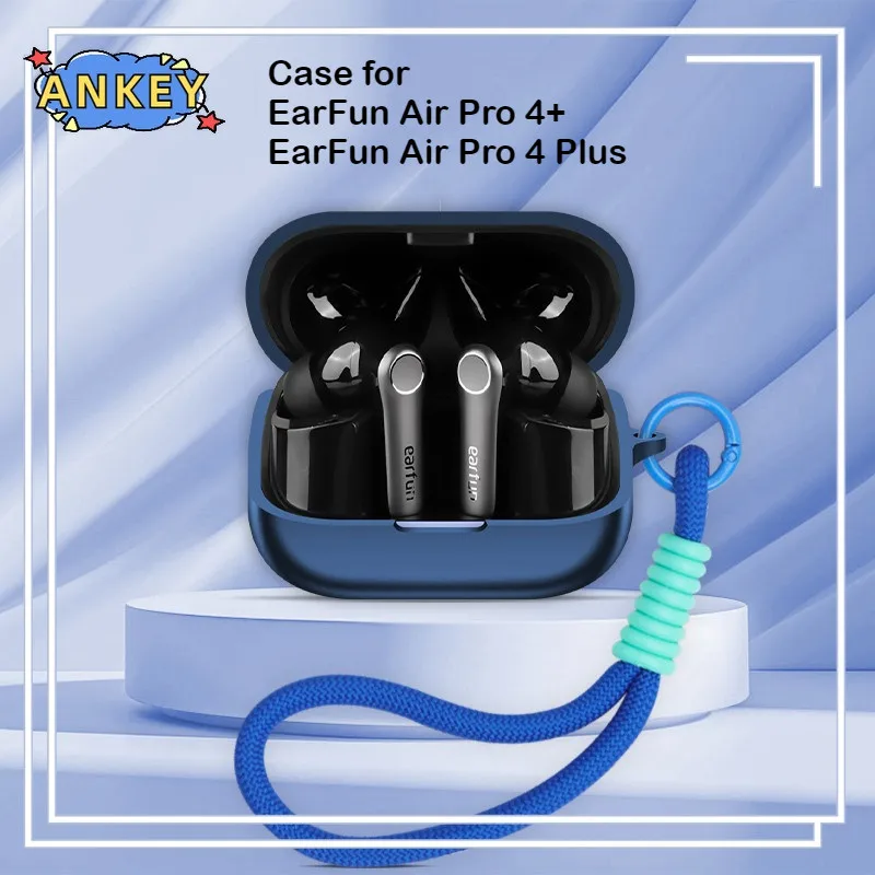 ل EarFun Air Pro 4 + حافظة غطاء ناعم EarFun Air Pro 4 Plus سماعات أذن قذائف كم حبل اليد حزام الملحقات
