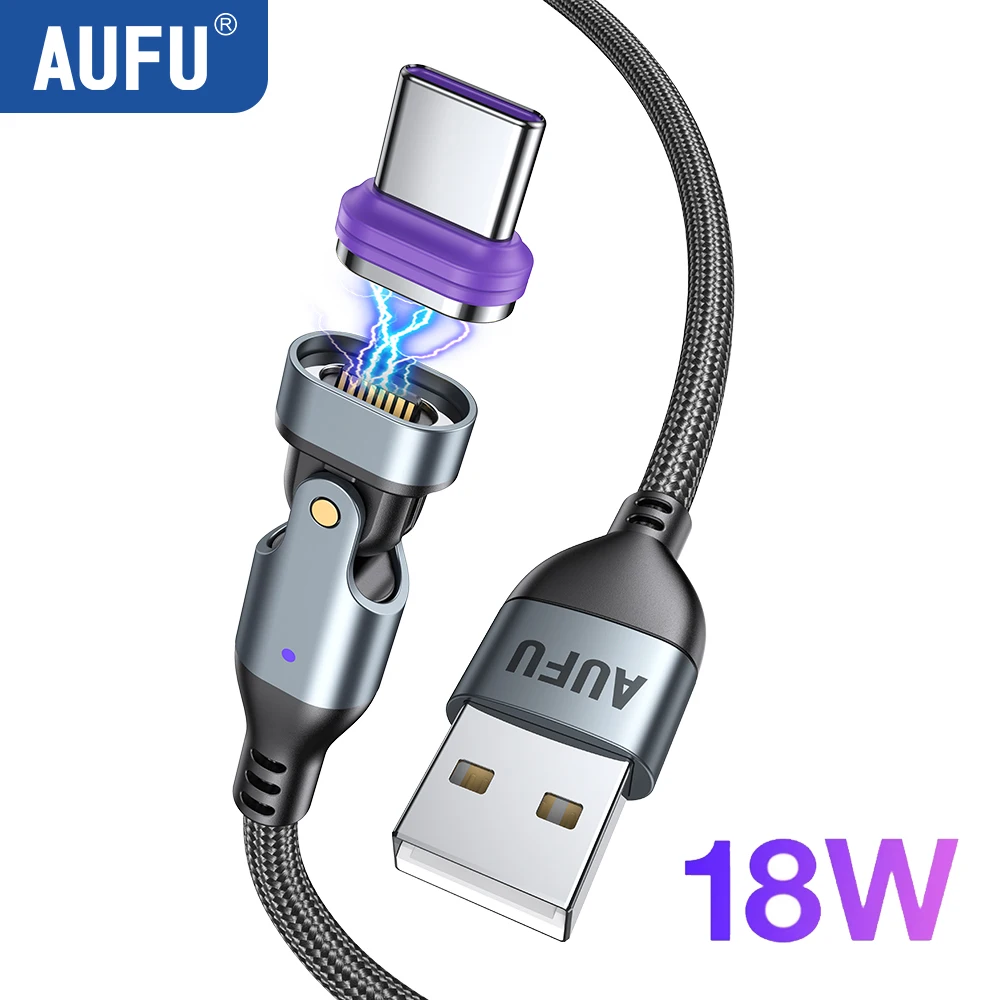 AUFU 16pin Magnetic USB Type C Cable For iPhone 16 15 Samsung Xiaomi 3A Fast Charging 3in1 Micro USB C Magnet Charge Data Wire