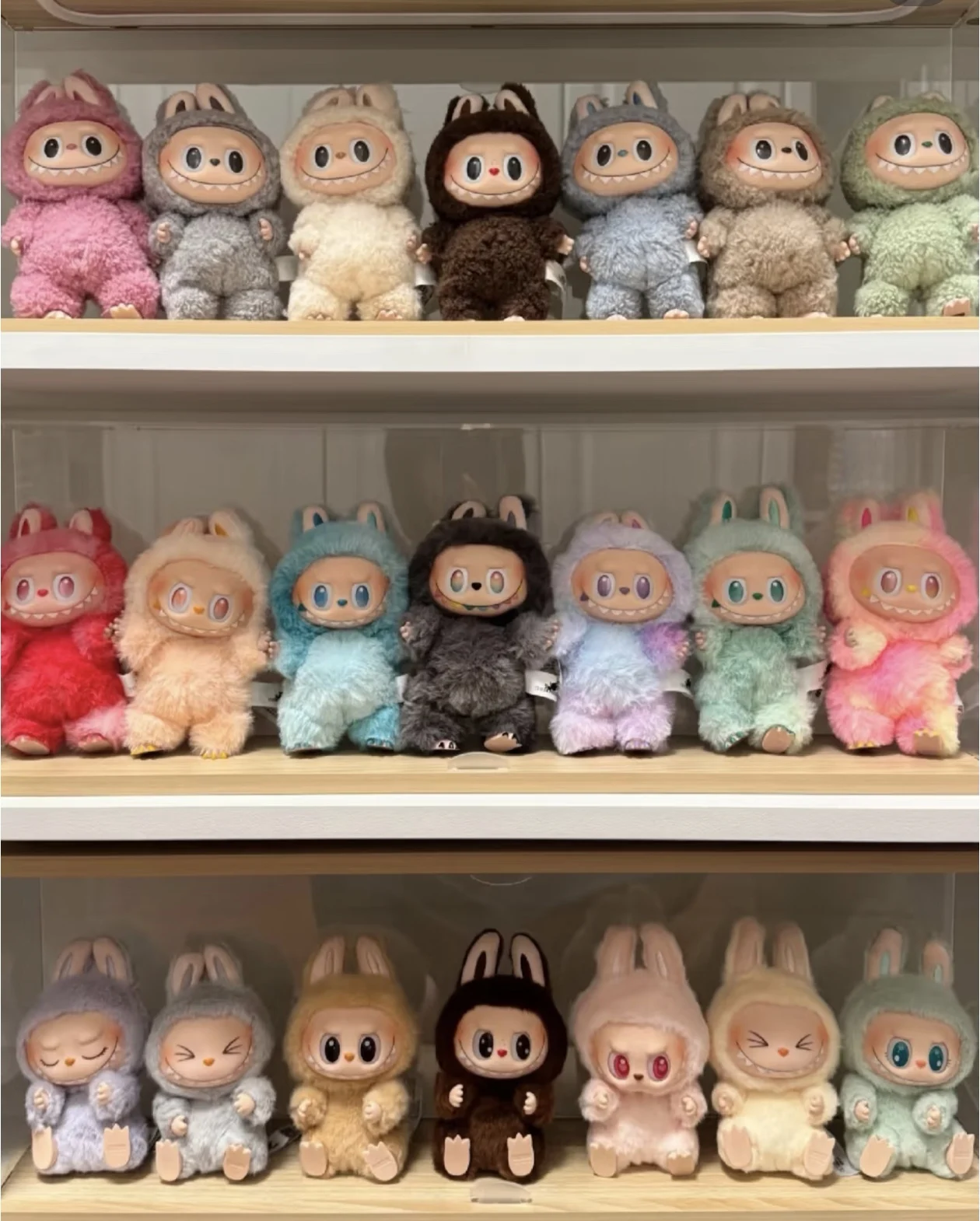 For Labubu The Monsters Blind Box Hot Toy Heartbeat Macaron Enamel Face PVC Figure Doll Kawaii Ornament Keychain Gift for Kids