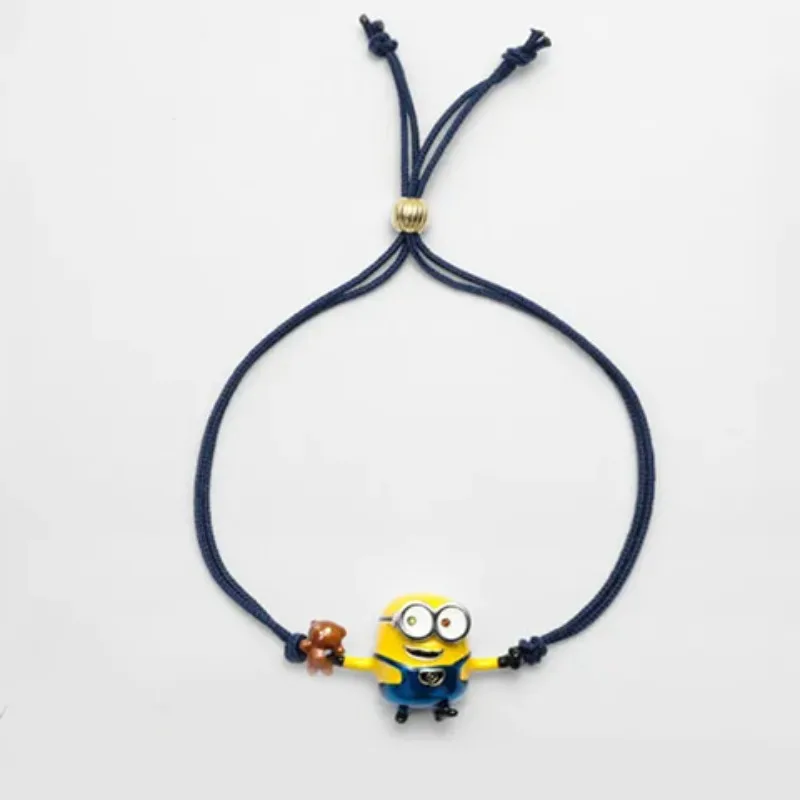 

New Cute Cartoon Anime Minions Hand Rope Exquisite Niche Minimalist Bracelet Birthday Gift Light Luxury Couple Accessories