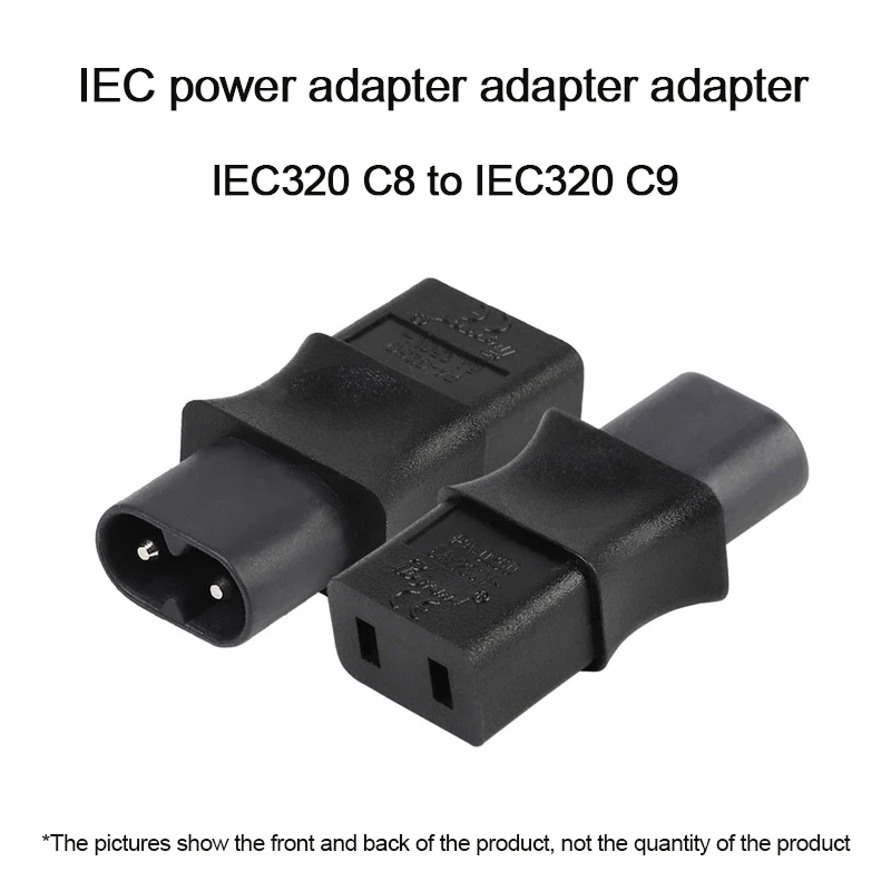 IEC 320 C8 Man IEC 320 C9 2 Pin Female Ac Adapter 6A /250V