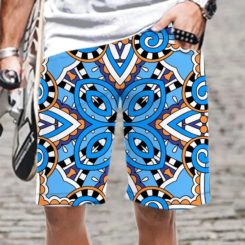 Harajuku 3D Printed Exotic Ethnic Patterns Beach Shorts Men Summer Vintage Swim Pants Fashion Streetwear TrunkCool  Board Shorts