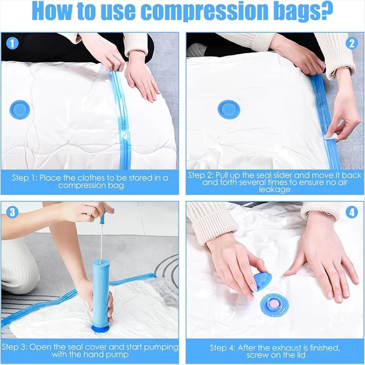 Vacuum Bags for Clothes,Pack of 12,Vacuum Bags Travel 30x40 cm,Vacuum Bags for Clothing, Reusable Storage Bags with Pump &LICG