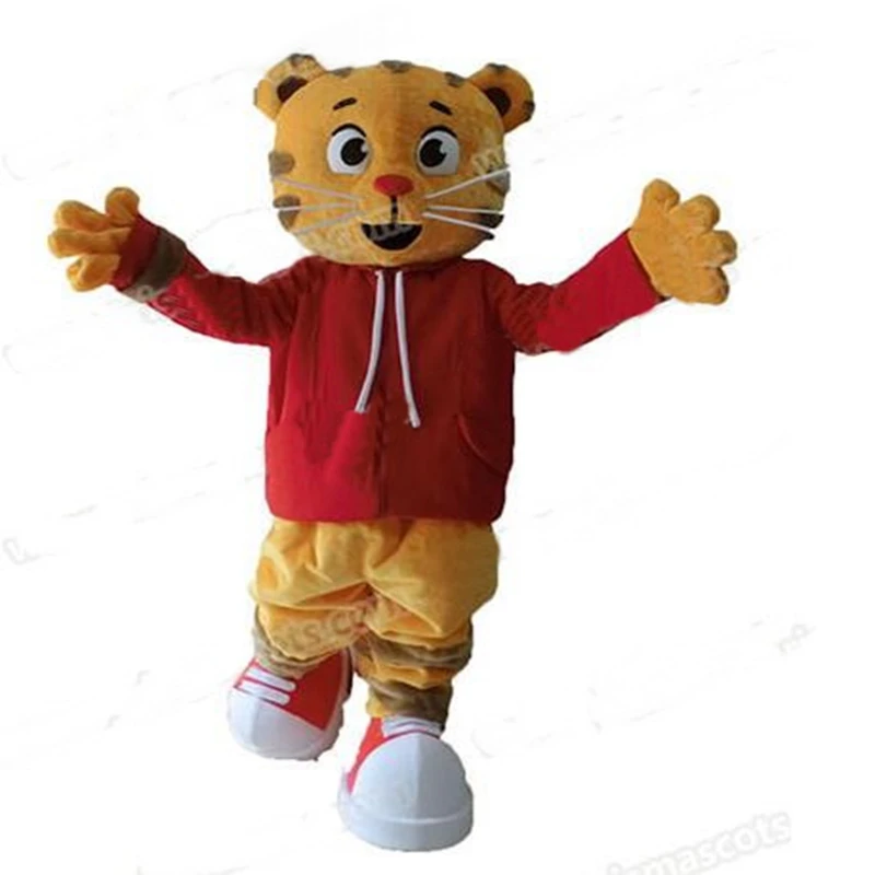 Tiger Mascot Costume Christmas Character Carnival Cartoon Fancy Dress Clothing Tiger Cosplay Celebration Costume