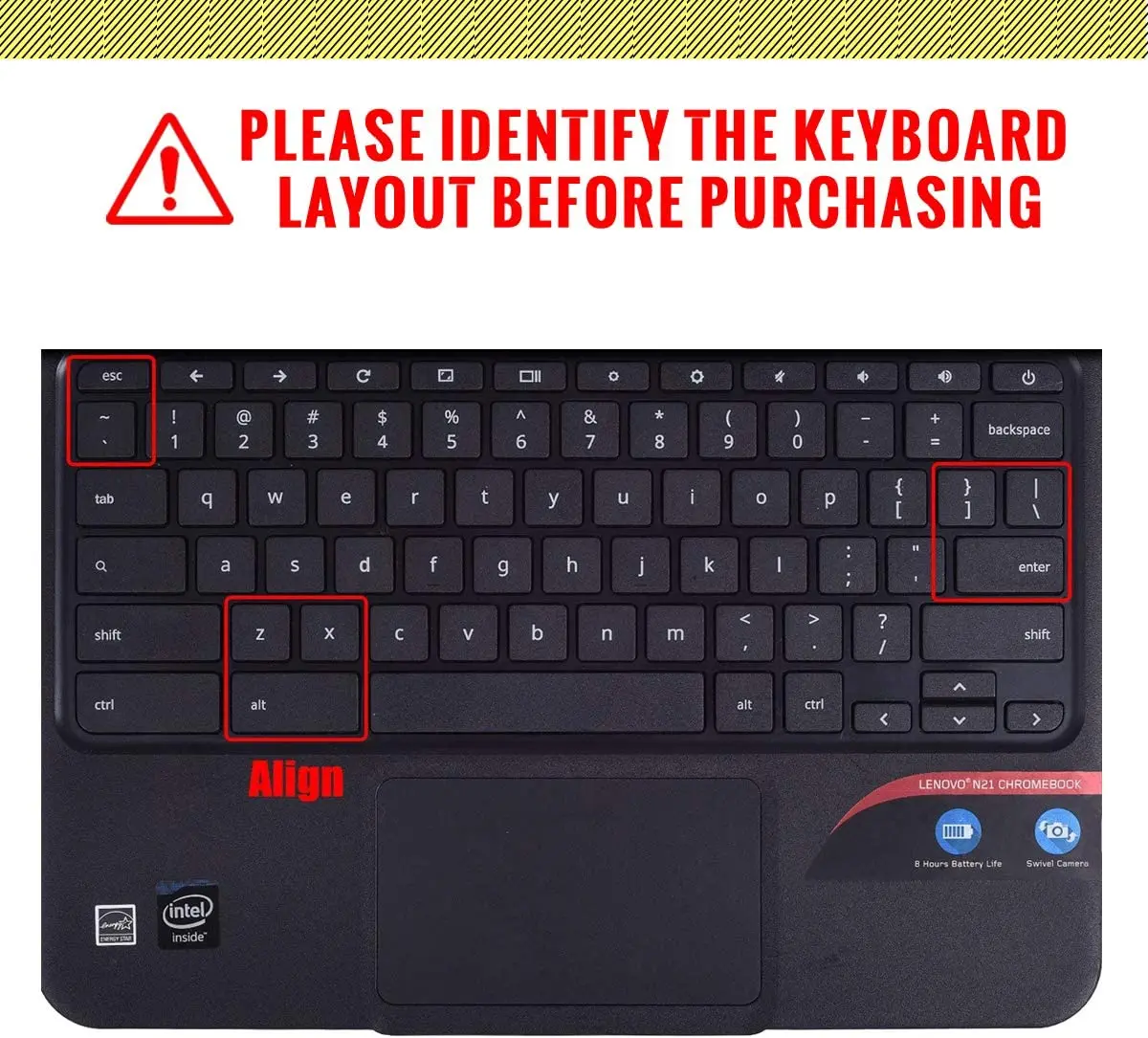 Keyboard Cover for Lenovo Chromebook C330 11.6