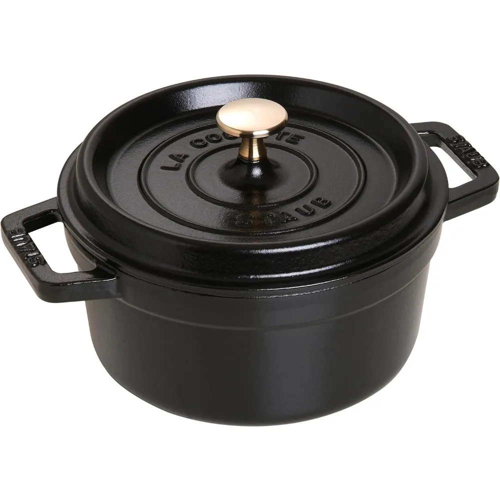 

Staub Round Cast Iron Cocotte Black, 2.25 qt, 40509-487-0