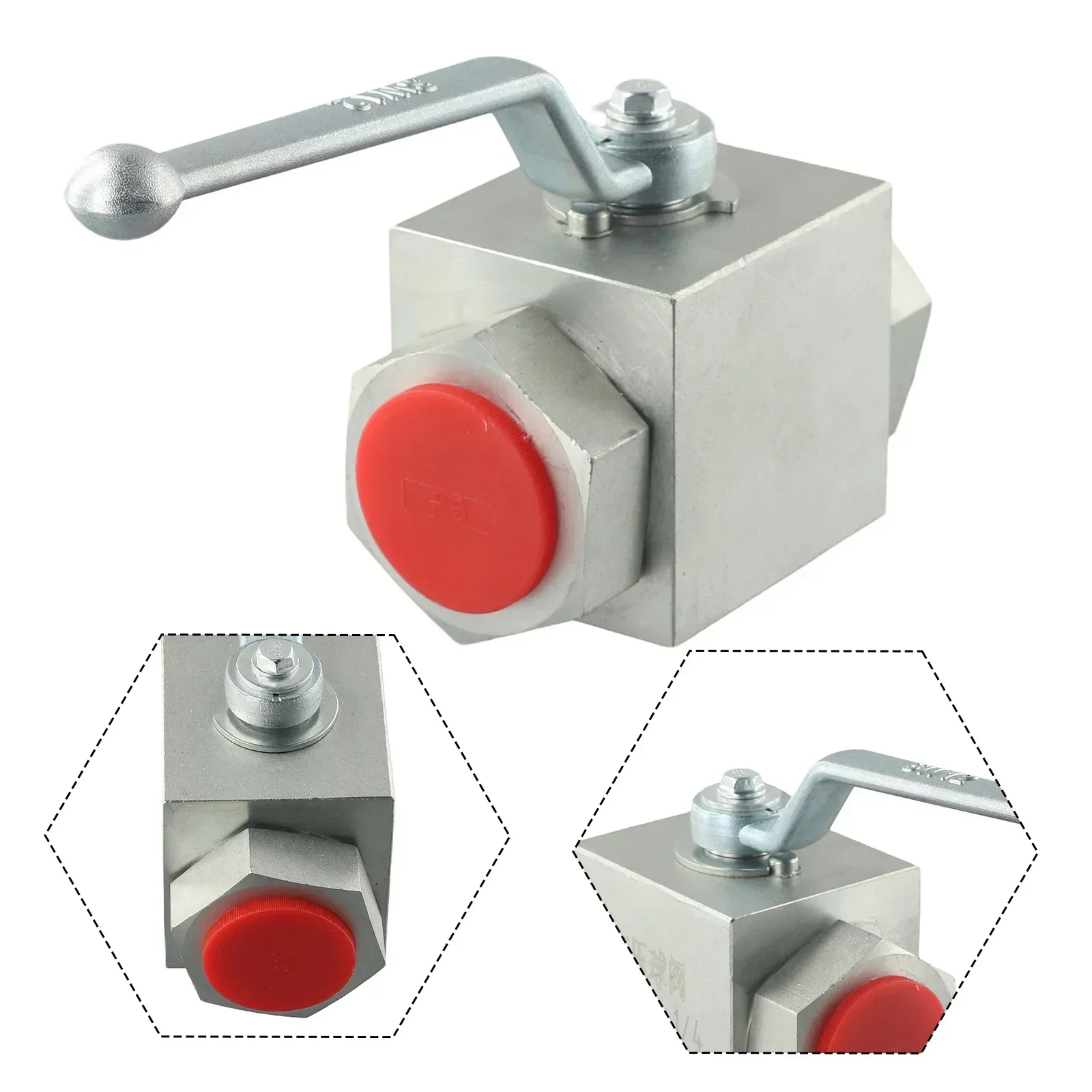 1pcs Carbon Steel Hydraulic Ball Valve Two Way Globe Valve High-pressure Hydraulic Valve G1