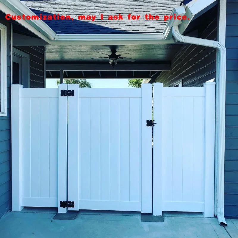 custom.Factory Pvc Garden Fence Waterproof Sliding Gate High Security Anti Climbing Fence Security Barrier Door