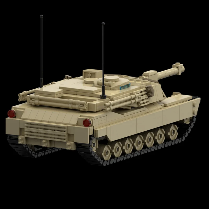 qwert M1A1 Modern Military Tanks Model MOC Building Bricks War Equipment Modular Technology Gifts Holiday Assemble Children Toys
