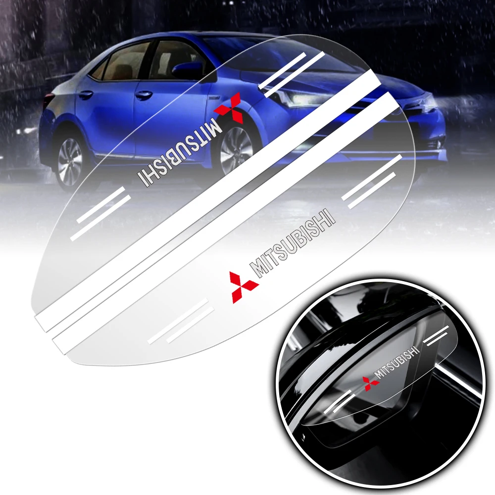 

2 шт./компл., зеркало заднего вида, дождь, брови, солнцезащитный козырек, наклейка, украшение для Mitsubishi Eclipse Lancer Pajero ASX Colt I200 Delica Ex