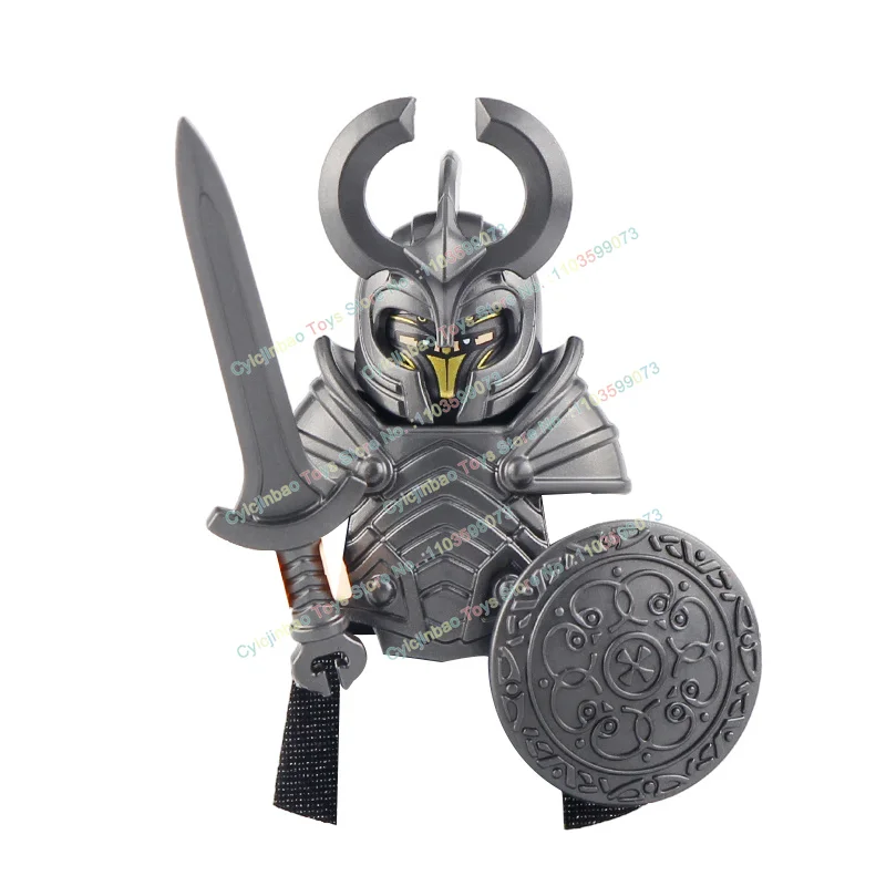 Décennie s de construction médiévaux de la mort Asgard, garde Kokor, accessoires d'armure, bouclier, épée, figurines d'action, jouets pour enfants, cadeaux, KT1044