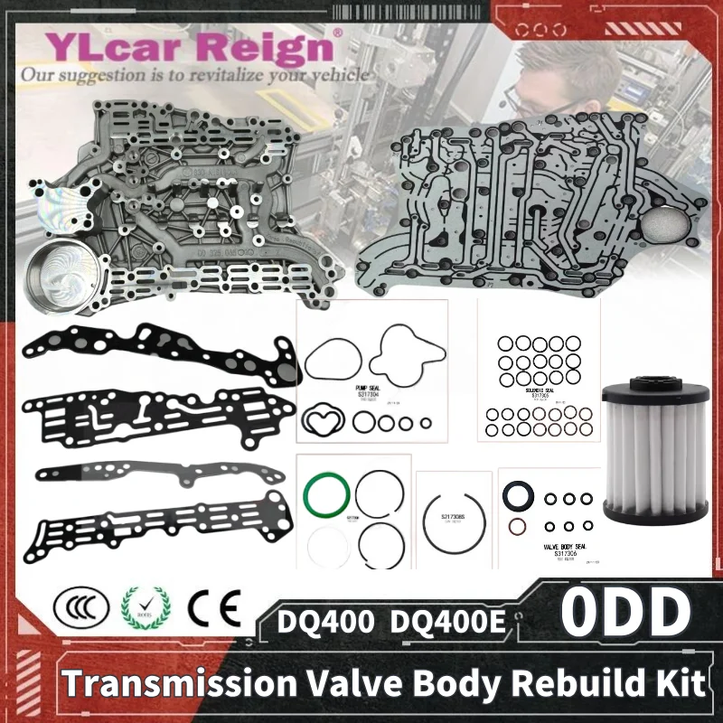 

0DD DQ400 DQ400E Auto Transmission Valve Body Plate Filter Gaskets O-Rings Repair Rebuild Kit For Hybrid VW Arteon Passat AUDI