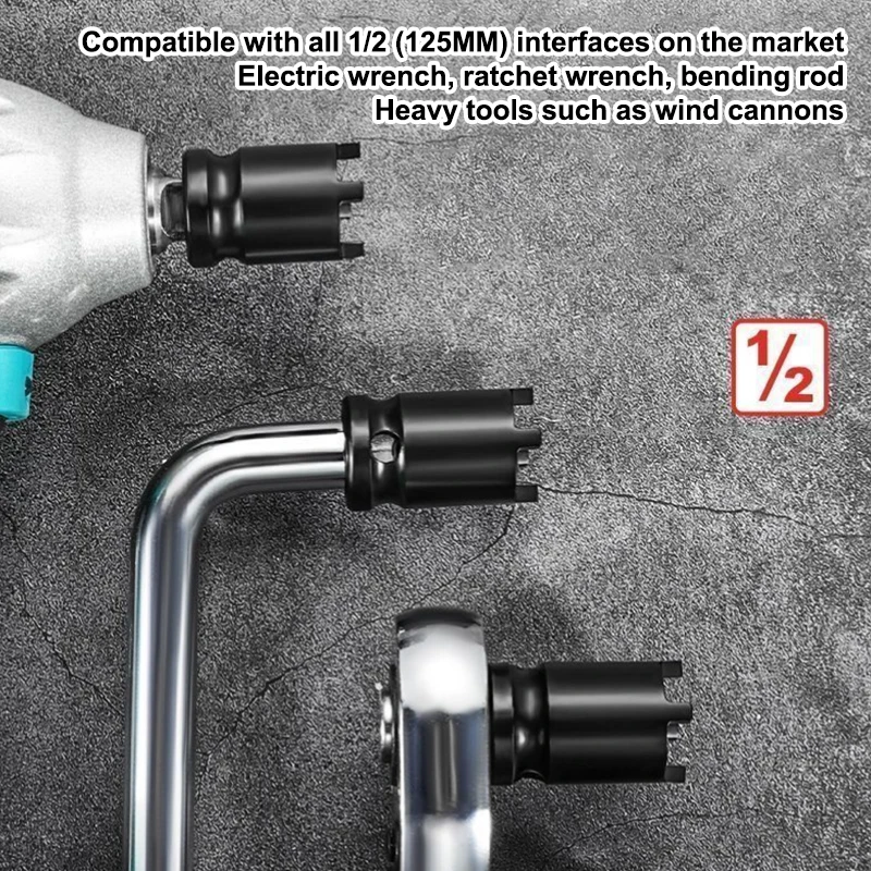 

New Electric Motocross Dirt Bike Four Jaw Socket Nut Socket Wrench Remove Tools Swingarm Pivot Lock Nut Removal Tool