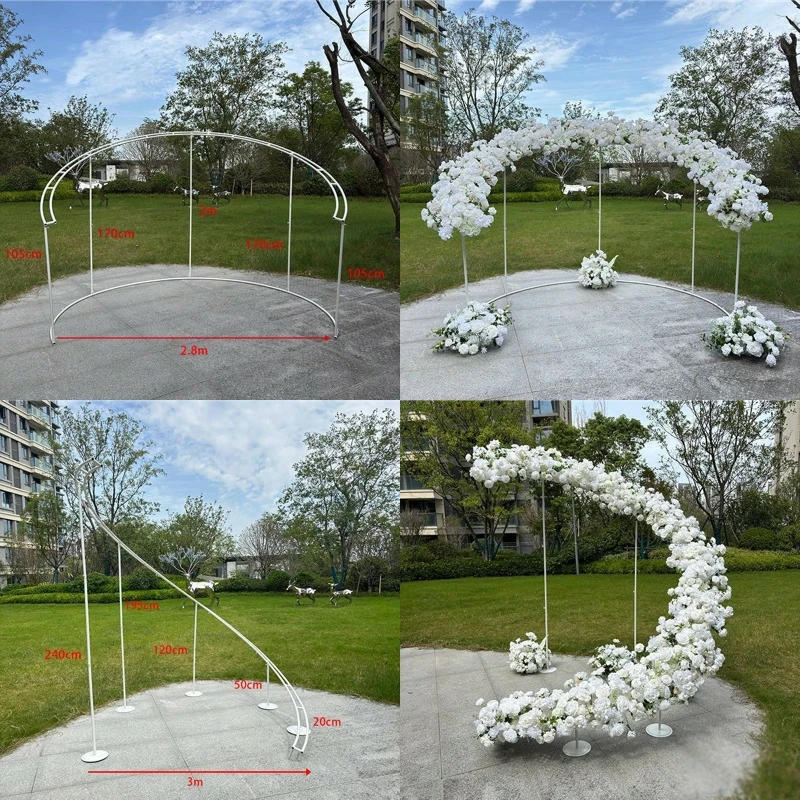 

Wedding Spiral Arches Flower Arrangement Set For Stage Background Decoration Hanging Flowers Personality Frame Display Rack