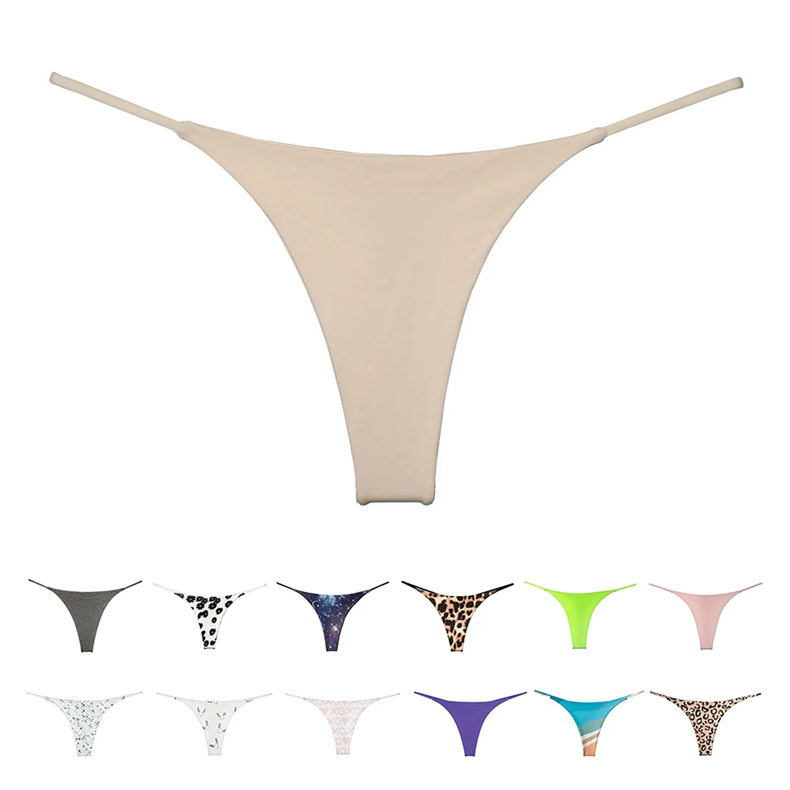 Sexy Thong Low Rise Panties For Women Thin Strap T-Back Briefs Lingerie G-Strings T Pants Breathable Underpants стринги женские