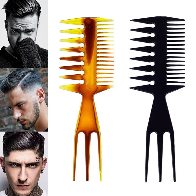 Barber Professional Men Comb Oil Hairdressing Wide Wave Teeth Styling Combs Afro Tail Pick Hair Texture Comb Man Hairstyling