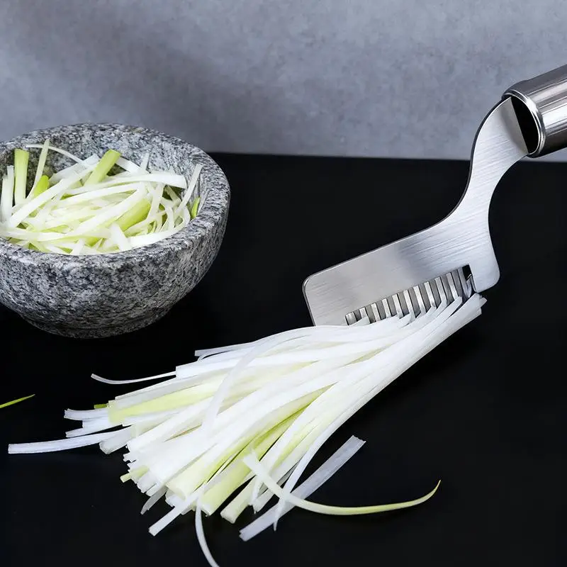 Kitchen Shred Silk The Knife Chopped Green Onion Knife Curved Cutter Head Design Food Speedy Chopper Green Onion Stainless Steel