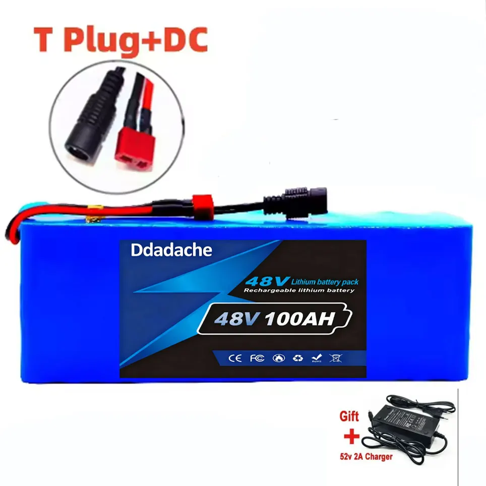 ✅ Nieuwe 13S3P 48v 100Ah Lithium Ion Batterij 48v 100000mah 1000w voor 54.6v Elektrische Krachtige Batterij met BMSElektrische Fietsen