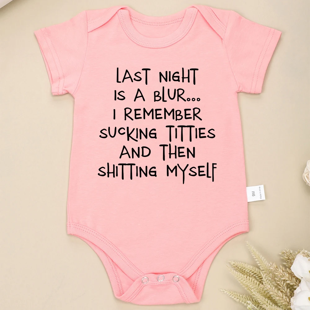 Grappige Tekst Pasgeboren Kleding Pyjama Katoen Gezellige Zachte Baby Jongen Onesie Korte Mouw Thuis Casual Baby Meisje Outfits Goedkope Groothandel